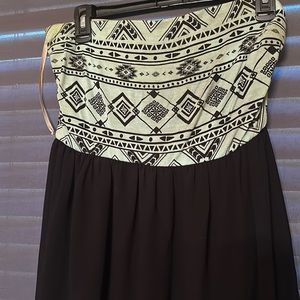 Strapless high low dress